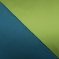 Lime Green and Teal Double-Sided Solid Silk Mikado Fabric - Rex Fabrics