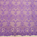 Purple Arabesque and Lattice Embroidered Tulle Fabric - Rex Fabrics