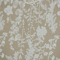 White Abstract Flowers Embroidered Tulle Fabric - Rex Fabrics