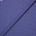 Medium Blue Tartan Wool Tropical Amadeus 365 Dormeuil Fabric - Rex Fabrics