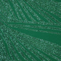 Emerald Green Sequins and Beads Embroidered Tulle Fabric - Rex Fabrics