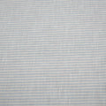 White with Light Blue Stripes Linneo Loro Piana Shirt Fabric - Rex Fabrics