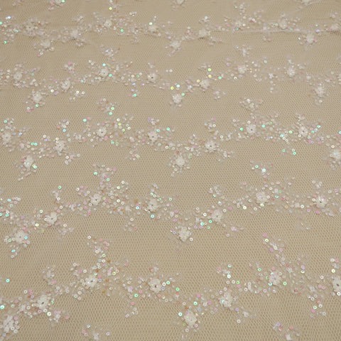 Off White Embroidered Floral Lace - Rex Fabrics