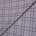 Light Blue Tartan Wool and Silk Dorsilk Jacketing Dormeuil Fabric - Rex Fabrics