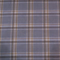 Light Blue Plaid Superfine Australian Wool Ermenegildo Zegna Cloth Suiting Fabric - Rex Fabrics