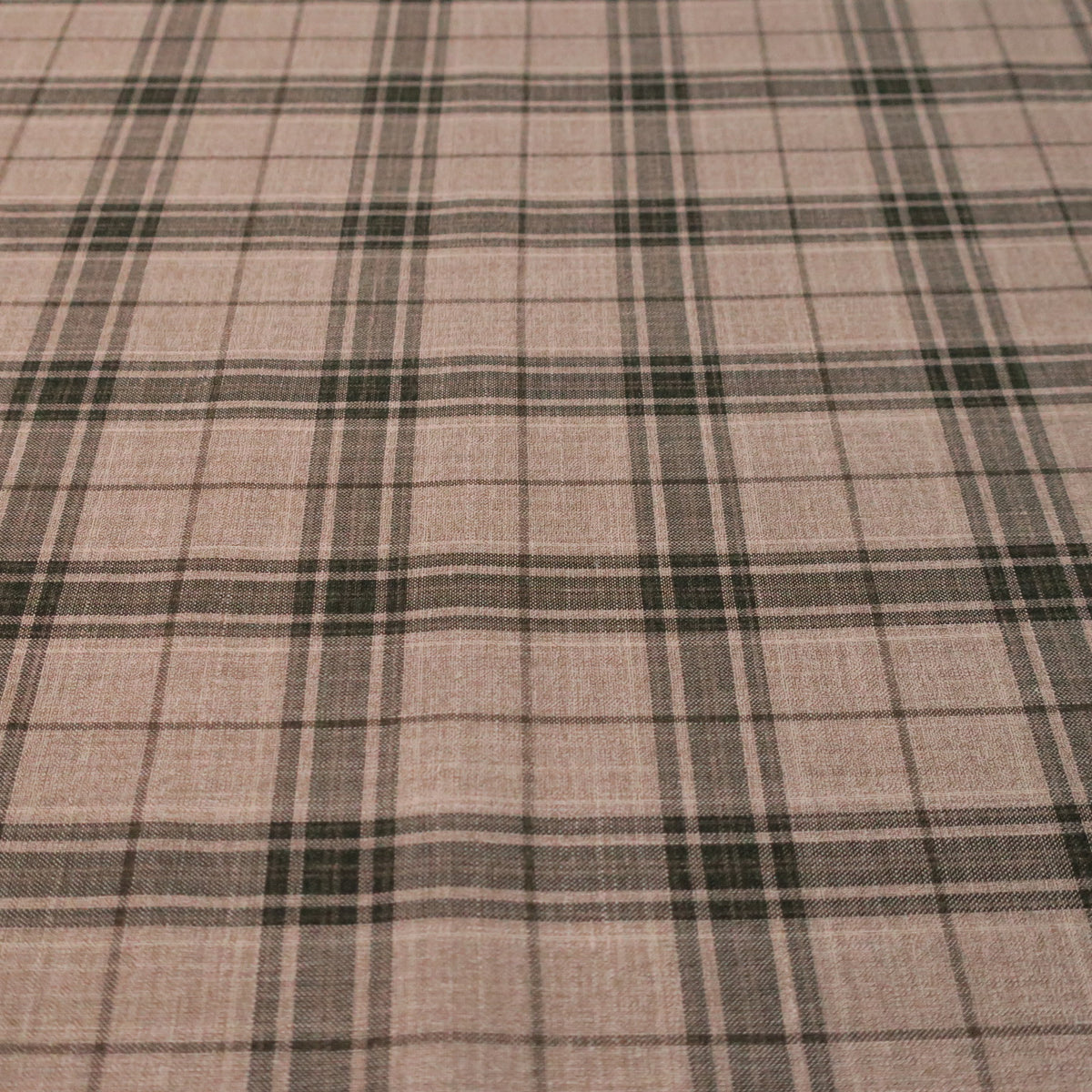Light Gray Glen Check Loro Piana Wool Fabric | Rex Fabrics