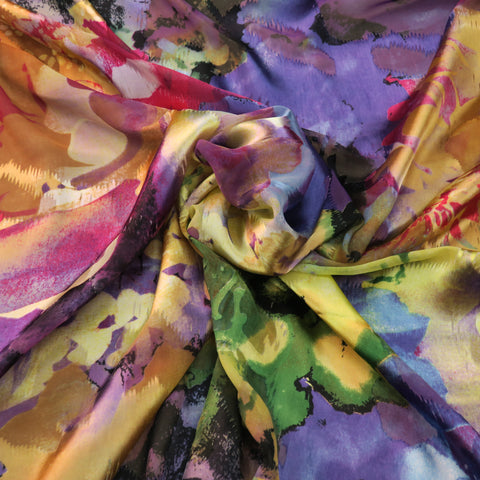 Multicolored Silk Charmeuse and Chiffon Fabric - Rex Fabrics
