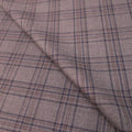 Gray Plaid Superfine Wool Loro Piana Fabric - Rex Fabrics