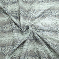 White and Gray Snake Skin Sequins Fabric - Rex Fabrics