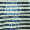 Ivory / Navy - Gold Navy Reversible Striped Sequin Fabric - Rex Fabrics