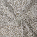 White Sequins Abstract Embroidered Guipure Lace Fabric - Rex Fabrics