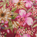 Pink Orchid Floral Pattern Printed Cotton Pierre Cardin - Rex Fabrics