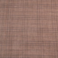 Brown Small Windowpane Superfine Australian Wool Ermenegildo Zegna Cloth Suiting Fabric - Rex Fabrics