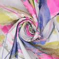 Pink, Blue, Yellow, Gray Jacquard Textured Brocade Fabric - Rex Fabrics