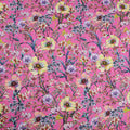 Yellow Orchids on Pink Floral Printed Cotton Pierre Cardin - Rex Fabrics