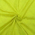 Yellow Floral with Eyelet Embroidered Cotton Lace - Rex Fabrics