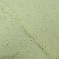 Ecru Floral with Eyelet Embroidered Cotton Lace - Rex Fabrics