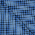 Blue and Navy Shepards Check Emenegildo Zegna Blend Suiting Fabric - Rex Fabrics