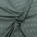 Black Modern with Eyelet Embroidered Cotton Lace - Rex Fabrics