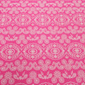 Hot Pink Floral with Eyelet Embroidered Cotton Lace - Rex Fabrics