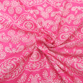 Hot Pink Floral with Eyelet Embroidered Cotton Lace - Rex Fabrics