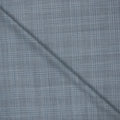 Light Grey and Blue Plaid Emenegildo Zegna Wool Suiting Fabric - Rex Fabrics