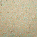 Light Blue Floral and Circles Embroidered Organza Fabric - Rex Fabrics