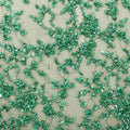 Green Beaded Embroidered Fashion Fabric - Rex Fabrics