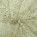 Light Nude 3D High Relief Floral Corded Embroidered Tulle Fabric - Rex Fabrics