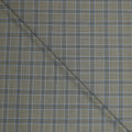 Brown and Blue Plaid Emerald Super 130's Ariston Fabric - Rex Fabrics