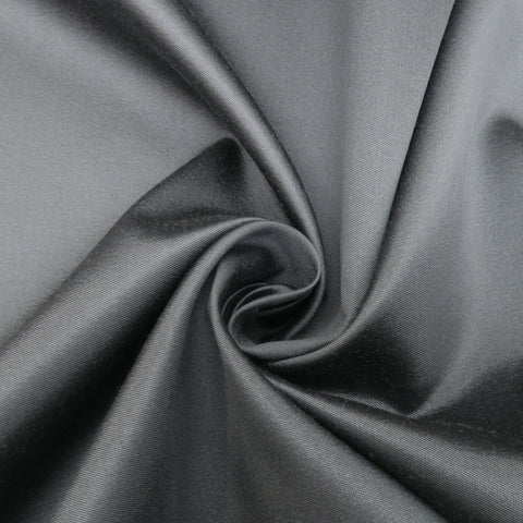 Dark Grey Silk and Wool Woven Fabric - Rex Fabrics