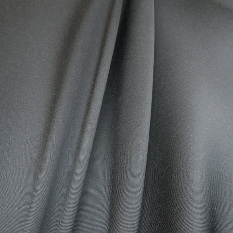Dark Grey Silk and Wool Woven Fabric - Rex Fabrics