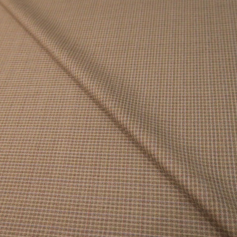 Olive Green Houndstooth Wool Loro Piana Fabric - Rex Fabrics