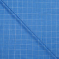 Blue Windowpane Ariston Cashmere, Silk, Wool and Linen Blend Fabric - Rex Fabrics
