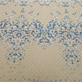 Silver Tulle with Silver Light Blue and Aqua Floral Embroidered Tulle Fabric - Rex Fabrics
