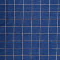 Blue and Ivory Windowpane Dynamic Luxury Blend Ariston Fabric - Rex Fabrics