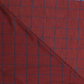 Red and Blue Windowpane Dynamic Luxury Blend Ariston Fabric - Rex Fabrics