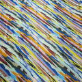 Painting Diagonal Brushes Multicolored Printed Silk Charmeuse Fabric - Rex Fabrics
