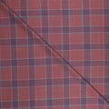 Red and Blue Plaid Diamond Super 130's Doppio Ritorto Ariston Fabric - Rex Fabrics