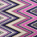 Pink, Purple and Beige Chevron Printed Jersey Stretch Fabric - Rex Fabrics