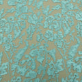AquaTulle with Aqua Pearls Abstract Embroidered Tulle Fabric - Rex Fabrics