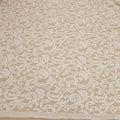 Ivory Floral Embroidered Corded Double Scalloped Lace - Rex Fabrics