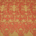 Pink Arabesques Embroidered Fabric - Rex Fabrics