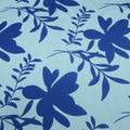 Florals on a Light Blue Background Printed Polyester Mikado Fabric - Rex Fabrics