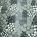 Black and White Circles Printed Silk Charmeuse Fabric - Rex Fabrics