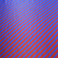 Red Diagonal Stripes on Blue Background Printed Silk Charmeuse Fabric - Rex Fabrics