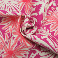 Pink and White Palm Trees Pattern Cotton Blended Broadcloth - Rex Fabrics