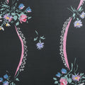 Flowers on a Black Background Pattern Cotton Blended Broadcloth - Rex Fabrics