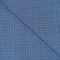 Blue and White Tartan Bleu Shine Super 130's  Ariston Fabric - Rex Fabrics