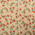 Strawberries and Flowers Printed Cotton Blended Broadcloth - Rex Fabrics